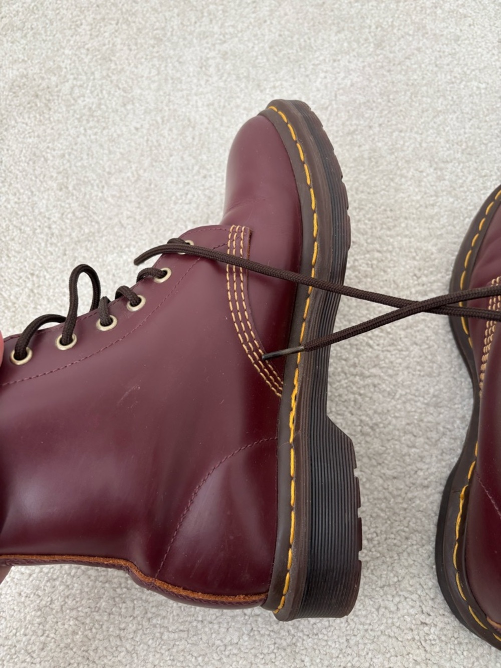 Dr. Martens 101 Vintage Smooth Oxblood Boots Size 8 Women 6 UK - Picture 9 of 9
